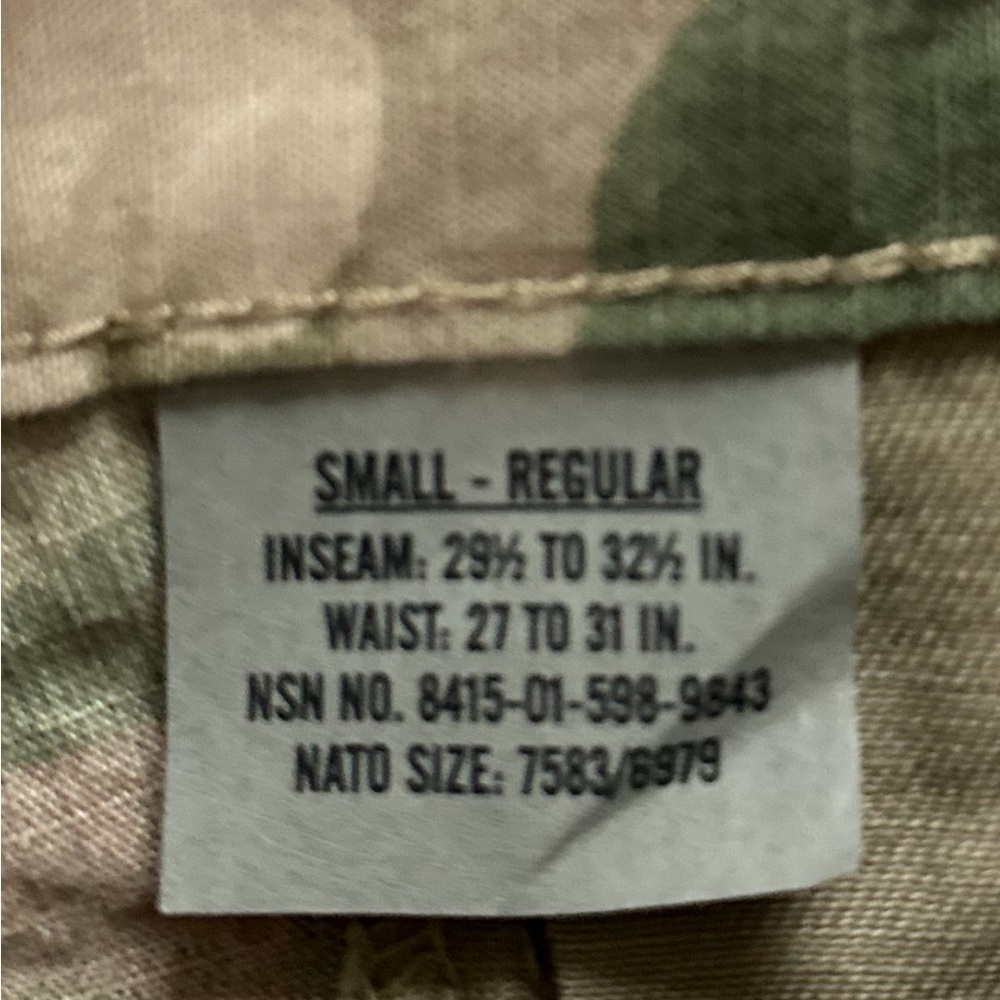 Camouflage Men's/womans  Pants Army issue fatigues/ New with tags/size in photo - Picture 6 of 6